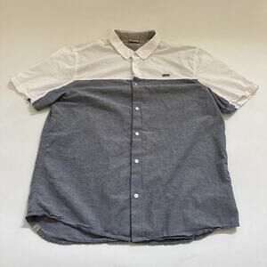 Vans Colorblock Short Sleeve Button-Up Shirt Mens XXL Retro Y2K Skater